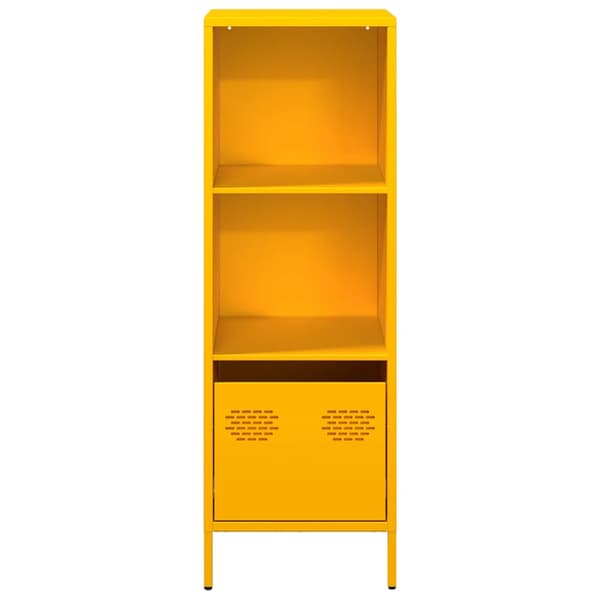 vidaXL Highboard sennepsgul 35x39x103,5 cm stål