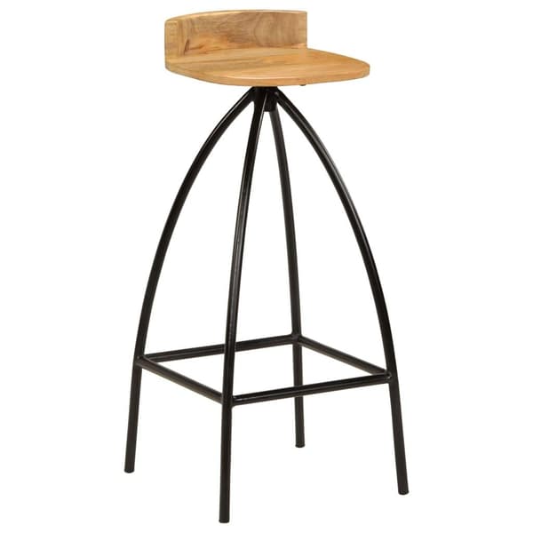 vidaXL Barstoler 2 stk heltre mangotre