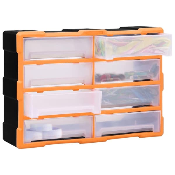 vidaXL Sortimentskap med 8 store skuffer 52x16x37 cm