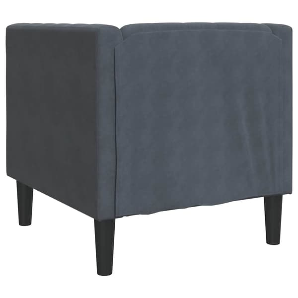 vidaXL Soffa Mörkgrå 74,5 x 71 x 70,5 cm Sammet