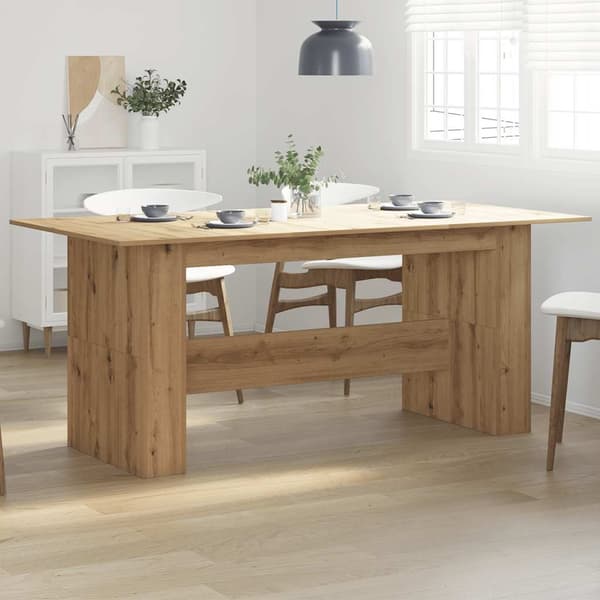 vidaXL Spisebord artisan eik 180x90x76 cm konstruert tre