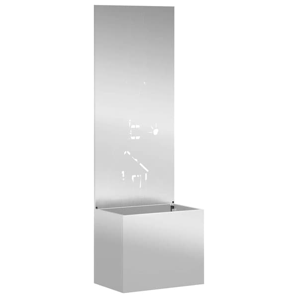 vidaXL Trädgårds integritetsskärm Silver 50 x 140 cm Galvaniserat stål