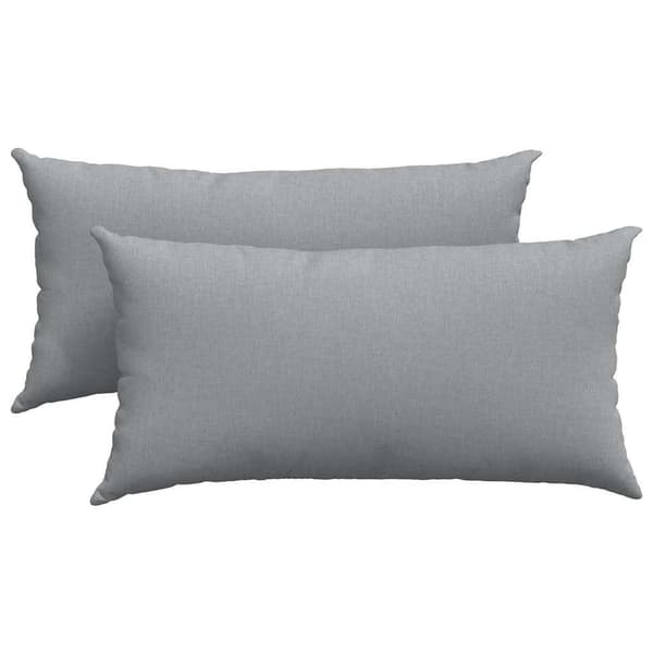 vidaXL Soffkuddar 2 st Ljusgrå 80 x 40 cm tyg