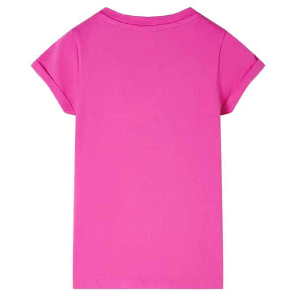 vidaXL T-shirt för barn mörk rosa 128