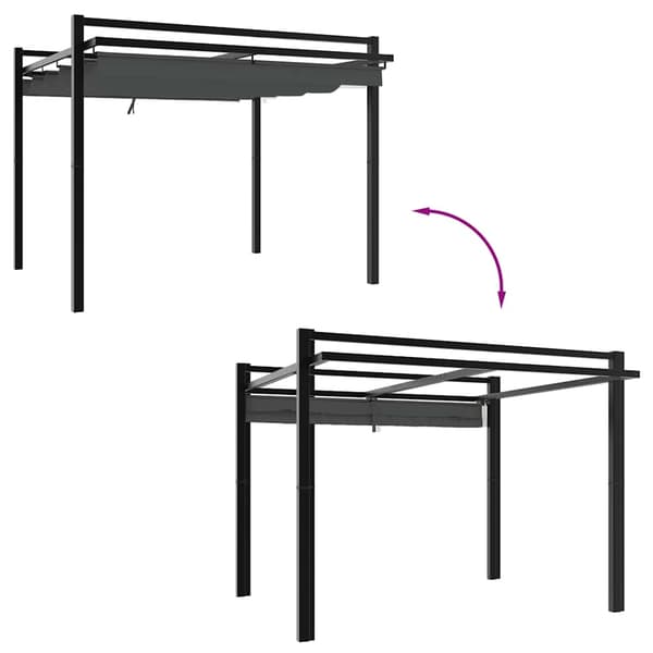 vidaXL Markise Hvit 3,5 x 2,5 m Metall