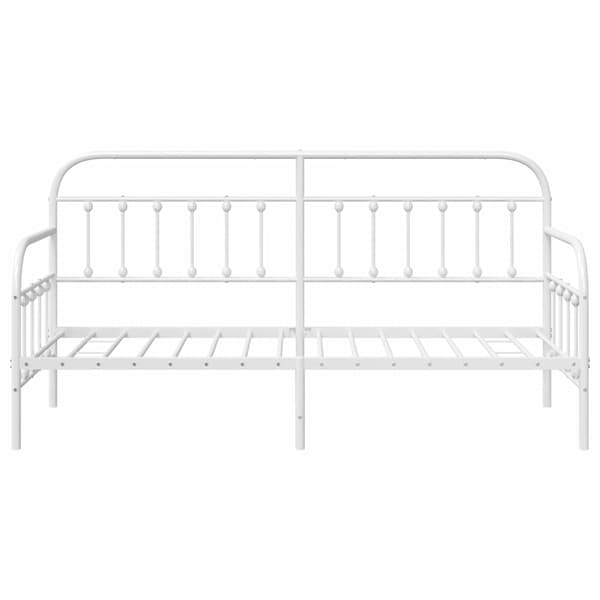 vidaXL Dagbäddram Vit 80 x 200 cm Pulverlackerat stål
