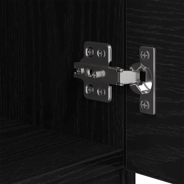 vidaXL Sengeskap 2 pcs Svart Eik 40 x 39 x 40cm Konstruert tre