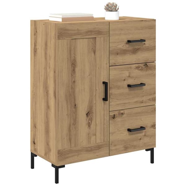 vidaXL Serviesskap artisan eik 69.5 x 34 x 90 cm Konstruert tre
