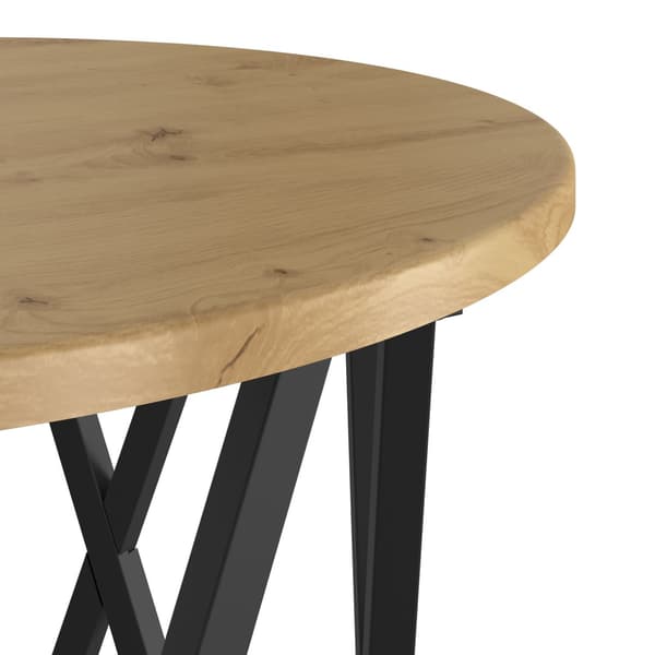 vidaXL Kaffebord 2 pcs Artisan Eik Konstruksjonsvirke og stål