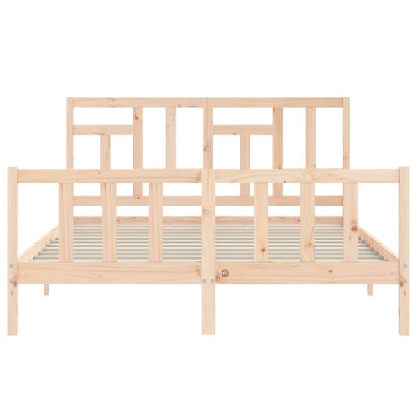 vidaXL Sengeramme med hodegavl 160x200 cm heltre