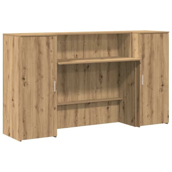 vidaXL Receptionsdisk artisan ek 180x50x103,5 cm konstruerat trä