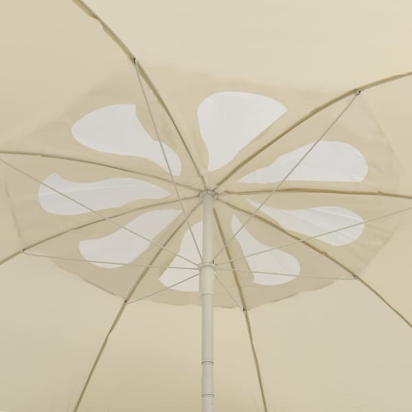 vidaXL Strandparasoll sandgul 300 cm