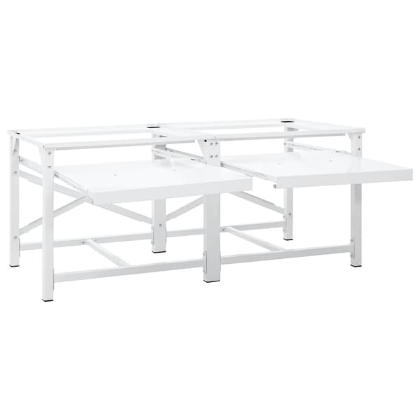 vidaXL | Vaskemaskin Pedestal | Hvit Stål