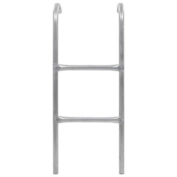 vidaXL Stege till studsmatta 2 steg stål silver 72 cm