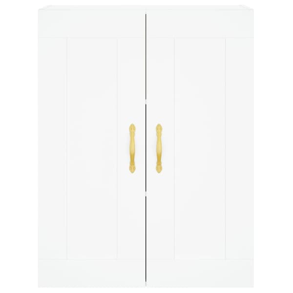 vidaXL Highboard hvit 69,5x34x180 cm konstruert tre