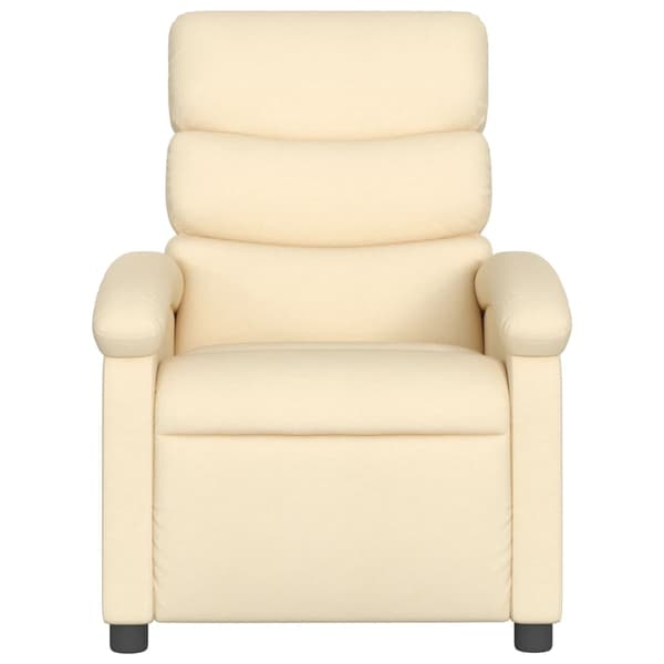 vidaXL Reclinerfåtölj gräddvit tyg