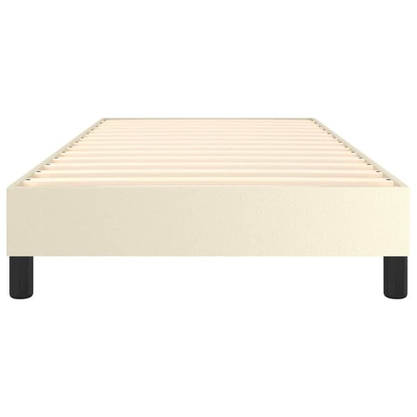 vidaXL Ramsäng gräddvit 100x200 cm konstläder
