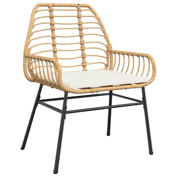 vidaXL Trädgårdsmöbelset 7 pcs Brun konstrotting