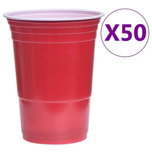 vidaXL Ølpongsett 0,5 L plast