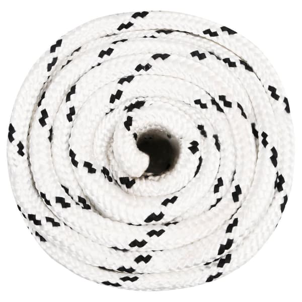 vidaXL Arbeidstau hvit 18 mm 100 m polyester