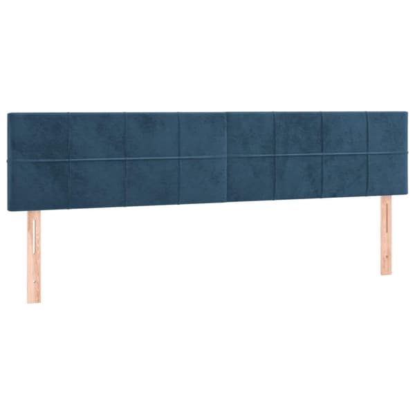 vidaXL Ramsäng med madrass mörkblå 200x200 cm sammet