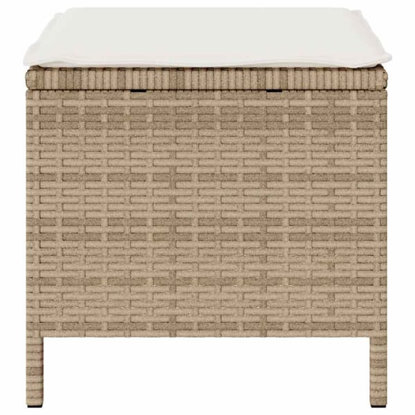 vidaXL Trädgårdsmöbelset Beige konstrotting