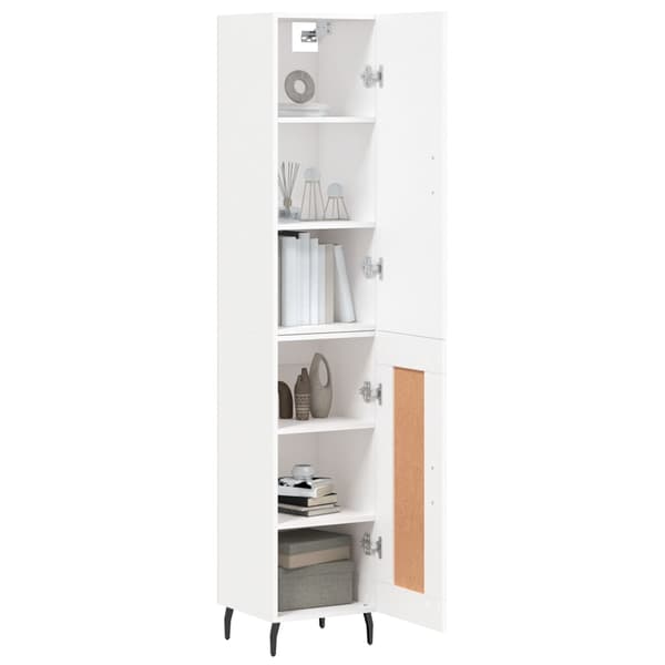 vidaXL Högskåp vit 34,5x34x180 cm konstruerat trä