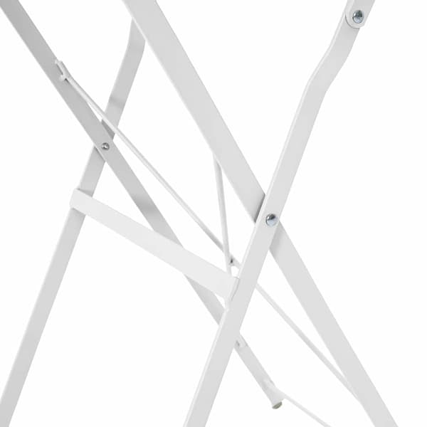 vidaXL Bistrobord Vit Ø 50 x 71 cm Pulverlackerad stål