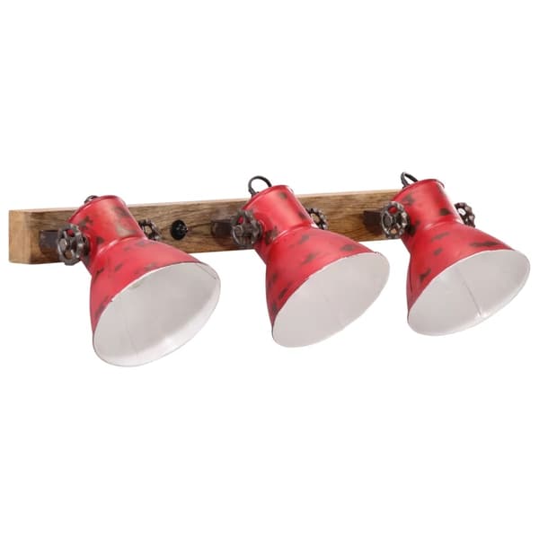 vidaXL Vegglampe 25 W mørkerød 65x25 cm E27
