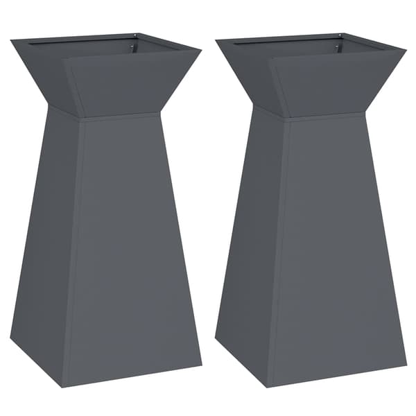 vidaXL Søyleplanter 2 pcs Antrasitt 35 x 35 x 73 cm