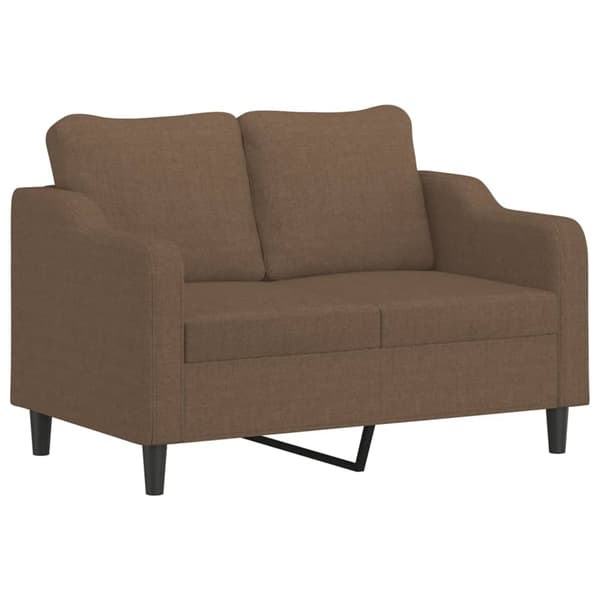 vidaXL 2-sitssoffa brun 120 cm tyg