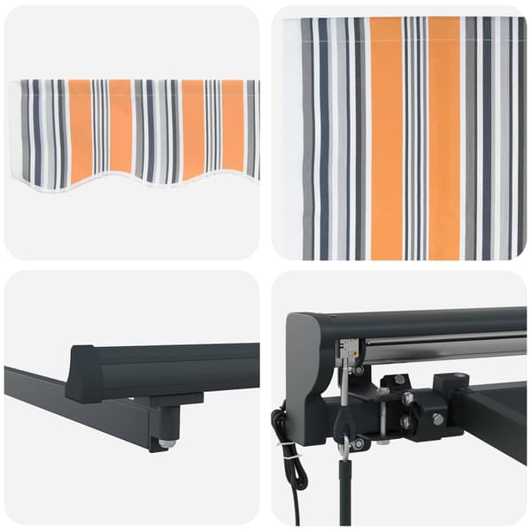 vidaXL Markisram Blå och Orange 300 x 250 cm