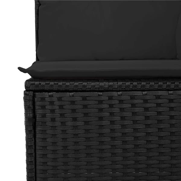 vidaXL Trädgårdsoffset 13 pcs Svart konstrotting