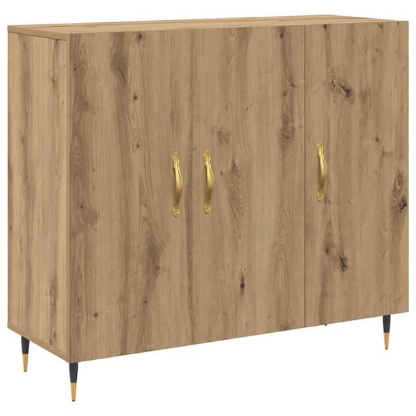 vidaXL Serviesskap Artisan Eik 90 x 34 x 80 cm Konstruert tre