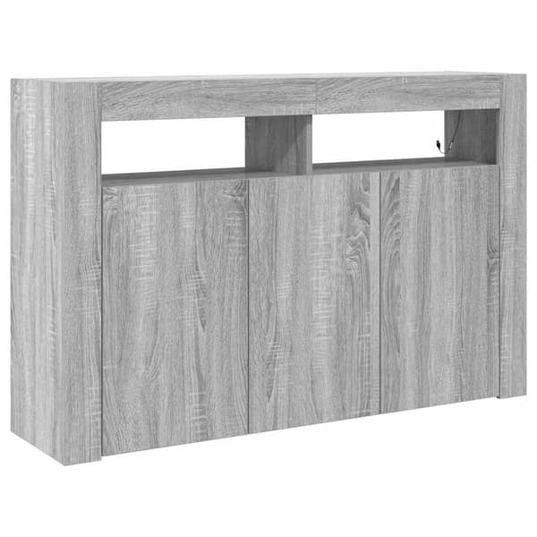 vidaXL Sideboard Grå Sonoma 116 x 30 x 75 cm Konstruerat trä
