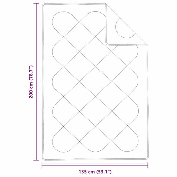 vidaXL Sommar Duvet Vit 220 x 135 x 3 cm Polyester