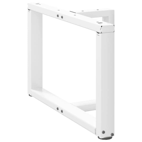 vidaXL Soffbordsben T-formade 2 st vit 60x25x(42-43) cm stål