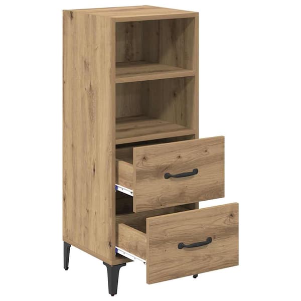 vidaXL Serviesskap artisan eik 34 x 34.5 x 90 cm Konstruert tre