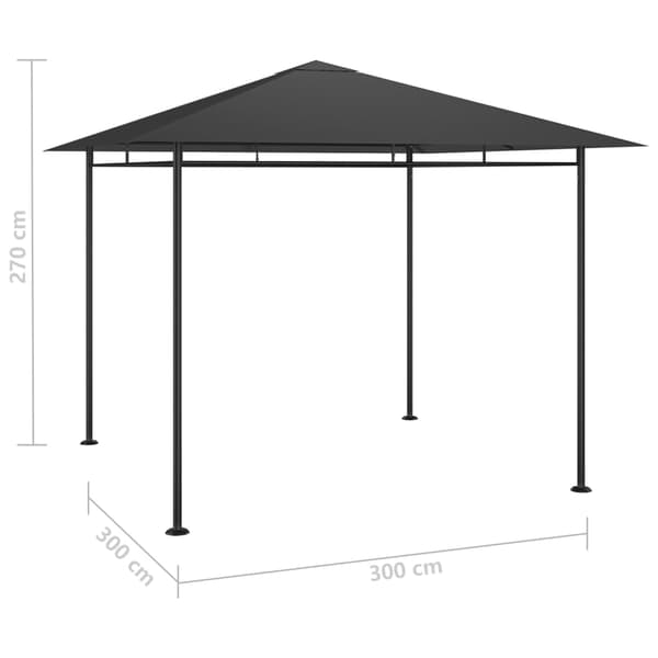 vidaXL Markis Vit 3 x 2,5 m Metall
