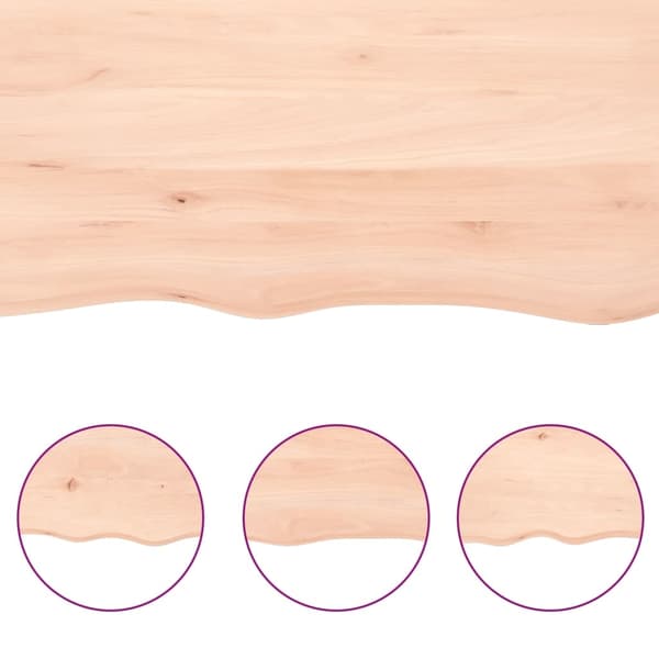 vidaXL Bordplate 100x40x(2-4) cm ubehandlet heltre eik