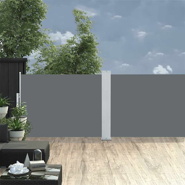 vidaXL Infällbar sidomarkis antracit 100x1000 cm