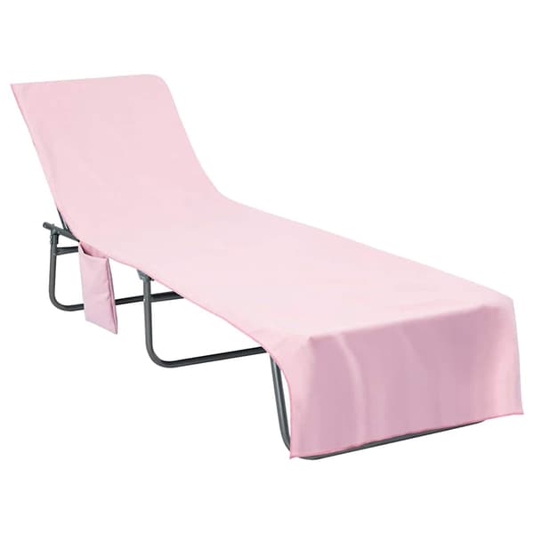 vidaXL Solstolshanddukar 2 st Rosa 210 x 75 cm Polyester och polyamid