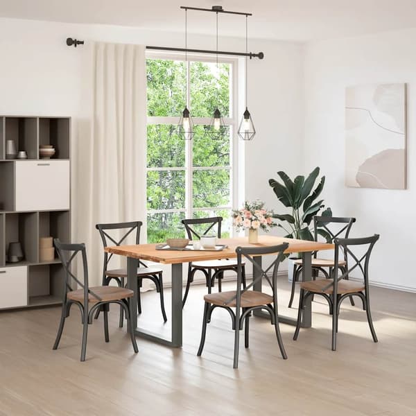 vidaXL Soffbordsben U-formade 2 st antracit 80x(72-73) cm stål
