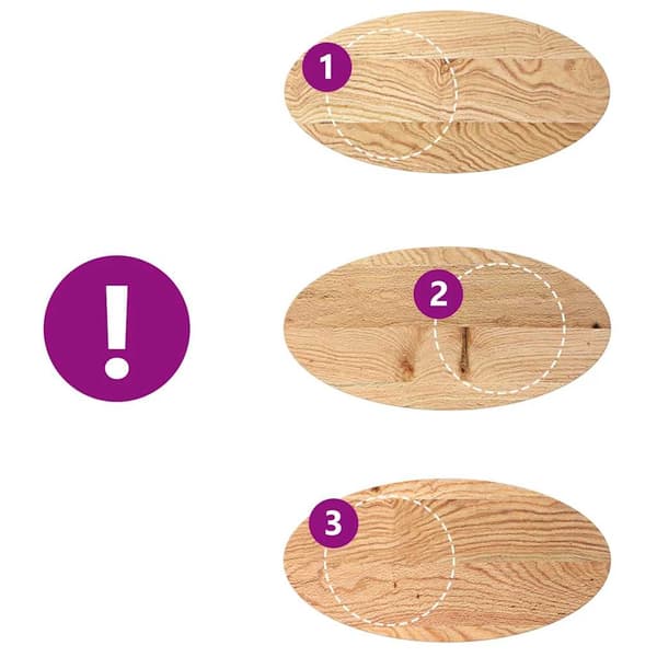 vidaXL Bordplate 80x40x4 cm oval heltre eik