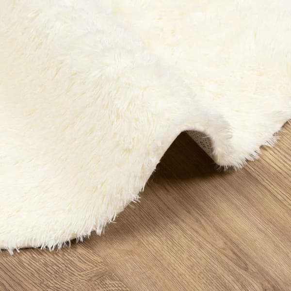 vidaXL Flossteppe med lang luv NAVARRA krem 200x200 cm polyester