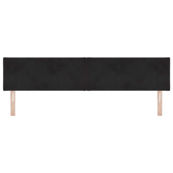 vidaXL Huvudgavel Svart 200 cm Sammet