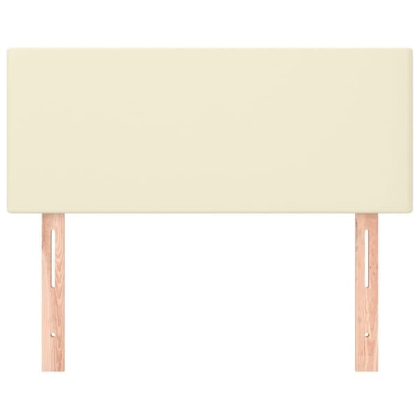 vidaXL Sänggavel gräddvit 80x5x78/88 cm konstläder