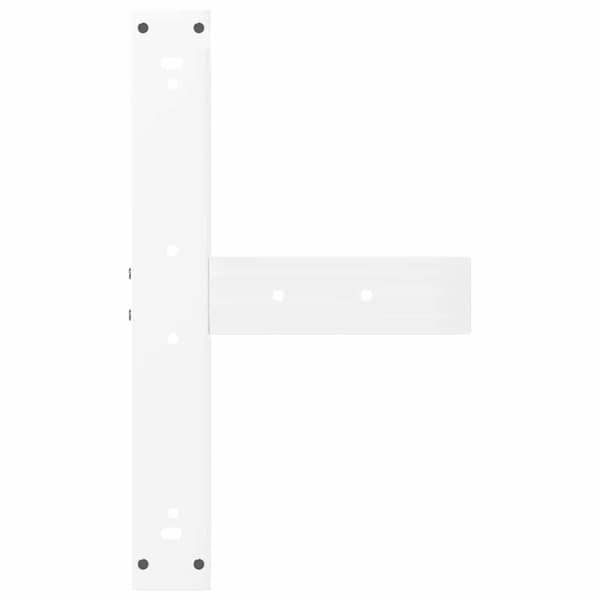 vidaXL Barbordsben T-formad 2 st vit 60x35x(100-101) cm stål