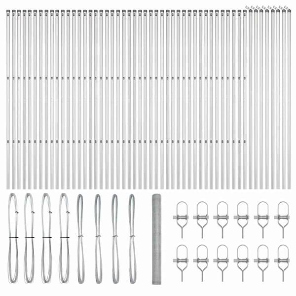 vidaXL Stängselstolpe Silver 100 x 1,6 m (25 mm mesh) Stål