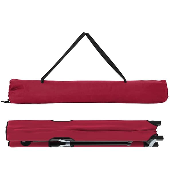 vidaXL Sammenleggbar camping seng 2 pcs Rød 206 x 76 x 74 cm